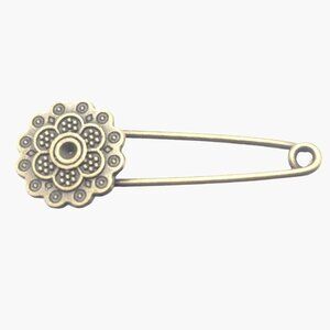 Flower Safety Pin Daisy Charm Holder Skirt Pin Brooch Crafting